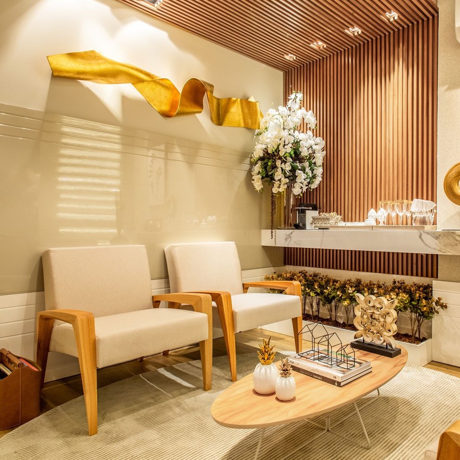 Modern living room interior fit-out by Aditya Group