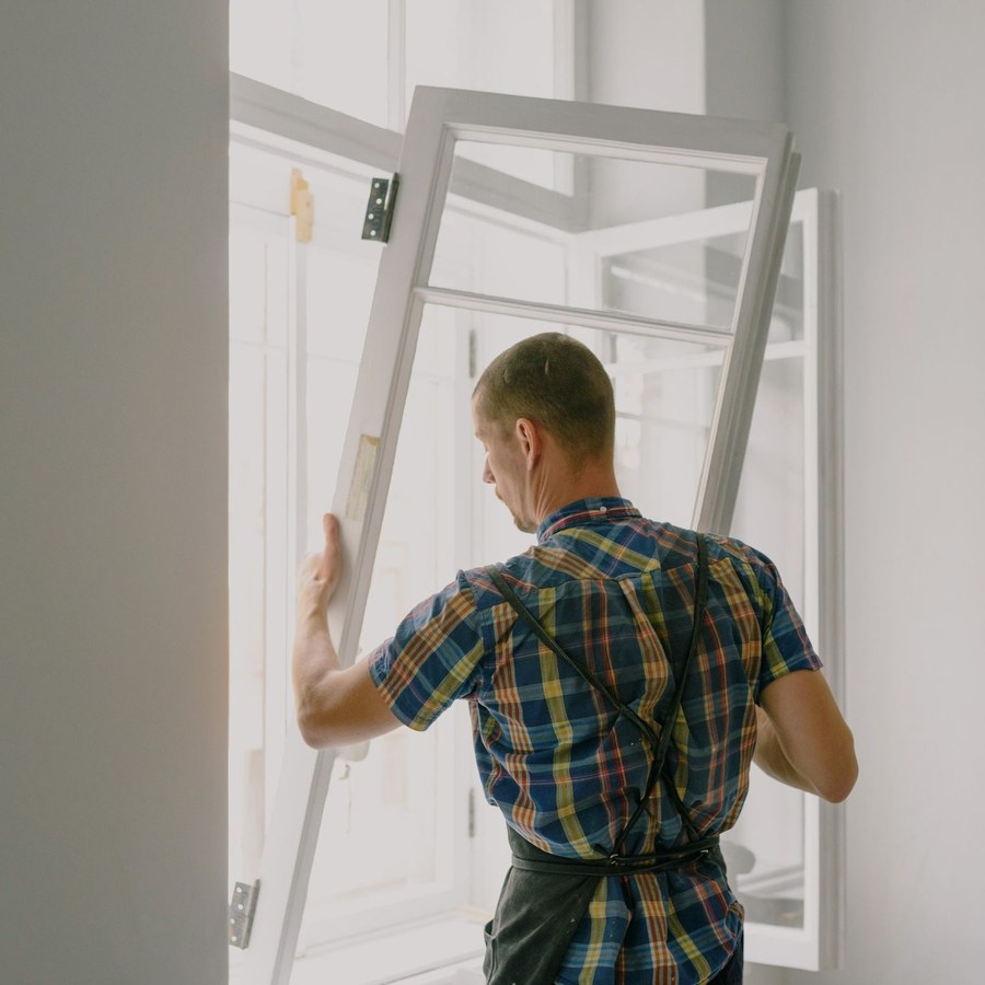 UPVC window installation
